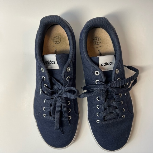 adidas Blue Sneakers with Lightweight Canvas Upper and White Rubber Sole - Picture 2 of 5